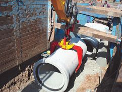 Rohrgreifer für den Kanalbau